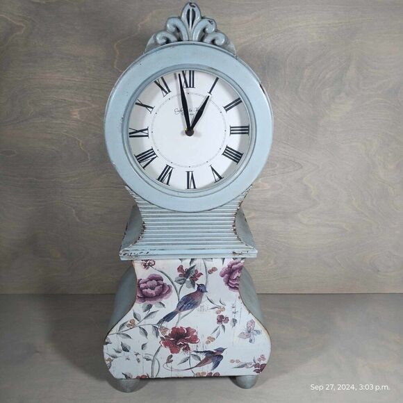 Stunning Pier one clock ornate flower birds battery operated alice in wonderland - Picture 2 of 16